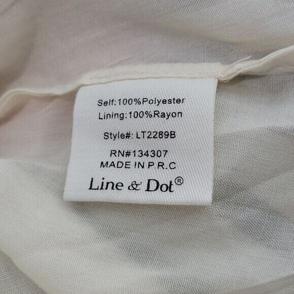 Line & Dot Charlotte ivory & green Striped Cold Shoulder Camisole Blouse NEW XS - Picture 10 of 12